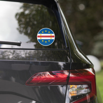 Cape Verde Flag Sticker | Bubble-free Kiss Cut Versatile Durable Water Safe Decorative Add-on for your Cars, Laptops, Notebooks and Phones