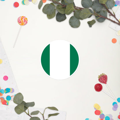 Nigeria Flag Sticker | Bubble-free Kiss Cut Versatile Durable Water Safe Decorative Add-on for your Cars, Laptops, Notebooks and Phones