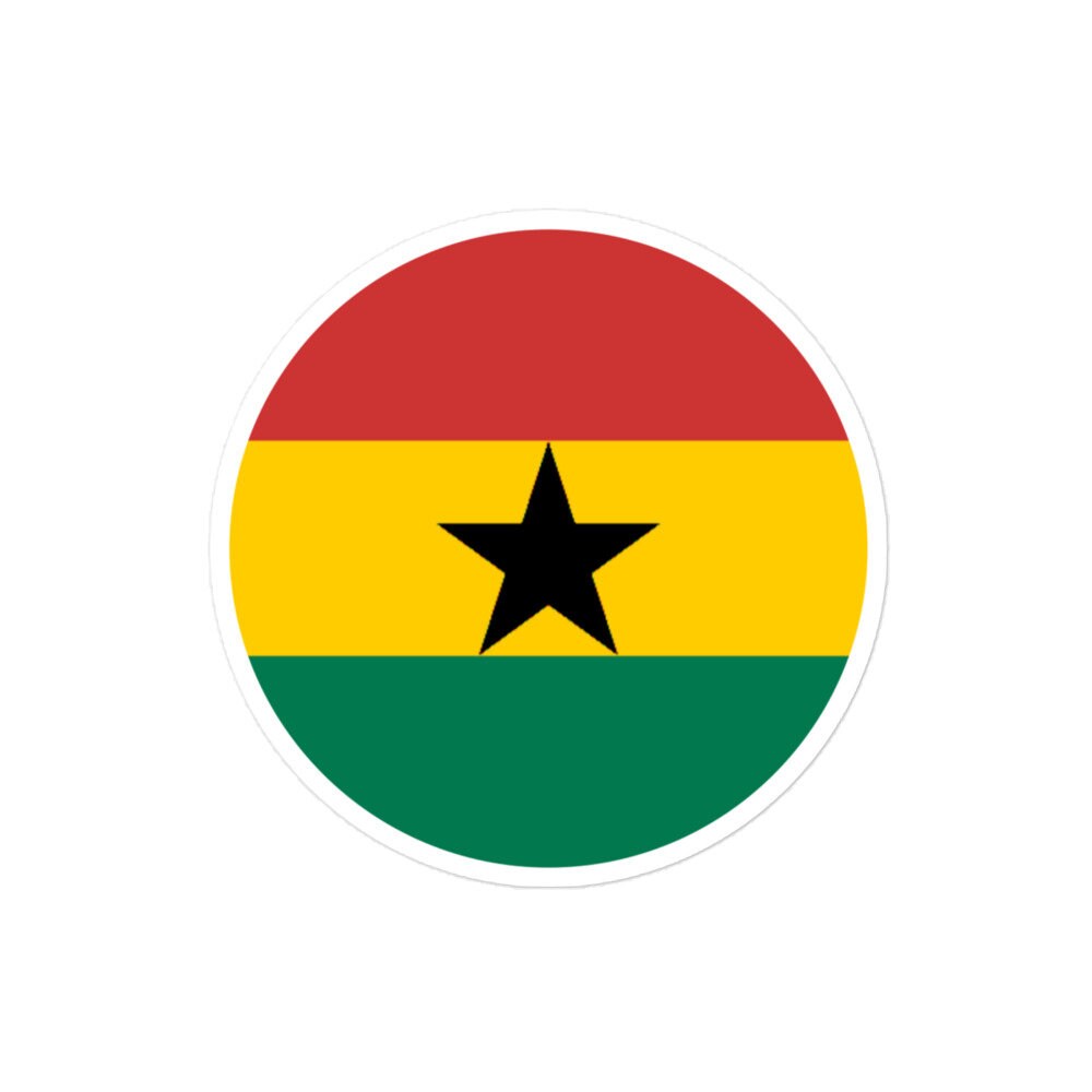 Ghana Flag Sticker | Bubble-free Kiss Cut Versatile Durable Water Safe Decorative Add-on for your Cars, Laptops, Notebooks and Phones