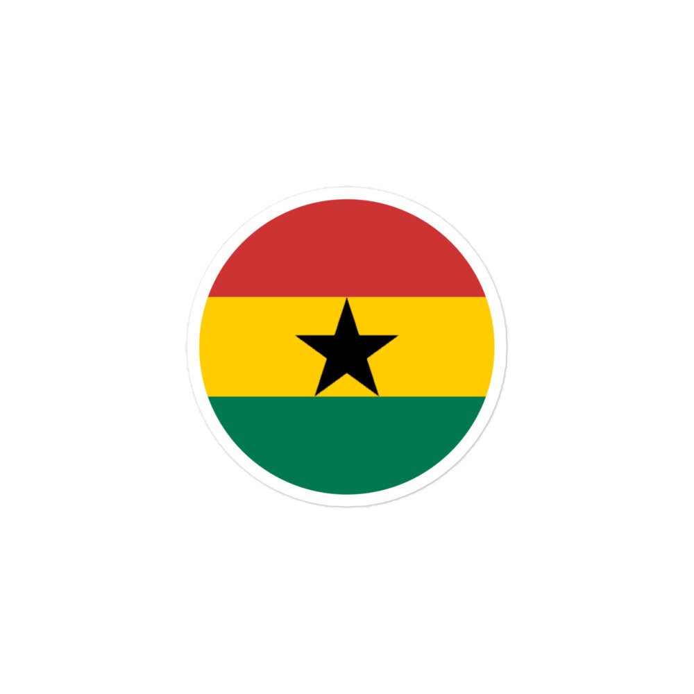 Ghana Flag Sticker | Bubble-free Kiss Cut Versatile Durable Water Safe Decorative Add-on for your Cars, Laptops, Notebooks and Phones