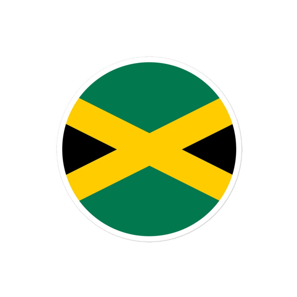 Jamaica Flag Sticker | Bubble-free Kiss Cut Versatile Durable Water Safe Decorative Add-on for your Cars, Laptops, Notebooks and Phones