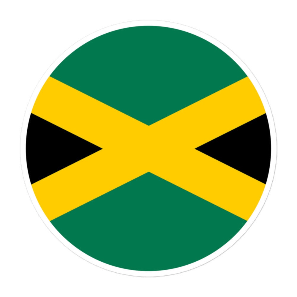 Jamaica Flag Sticker | Bubble-free Kiss Cut Versatile Durable Water Safe Decorative Add-on for your Cars, Laptops, Notebooks and Phones