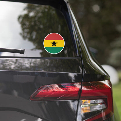 Ghana Flag Sticker | Bubble-free Kiss Cut Versatile Durable Water Safe Decorative Add-on for your Cars, Laptops, Notebooks and Phones