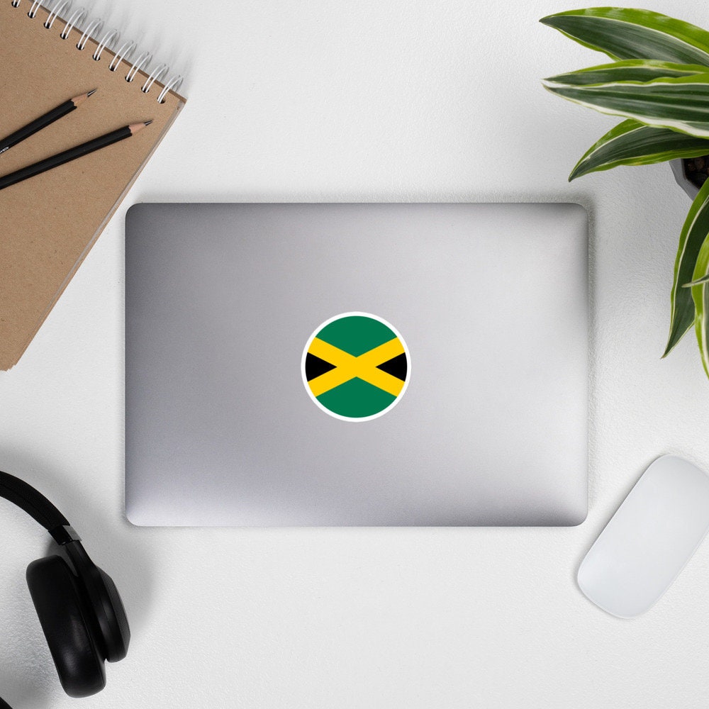 Jamaica Flag Sticker | Bubble-free Kiss Cut Versatile Durable Water Safe Decorative Add-on for your Cars, Laptops, Notebooks and Phones