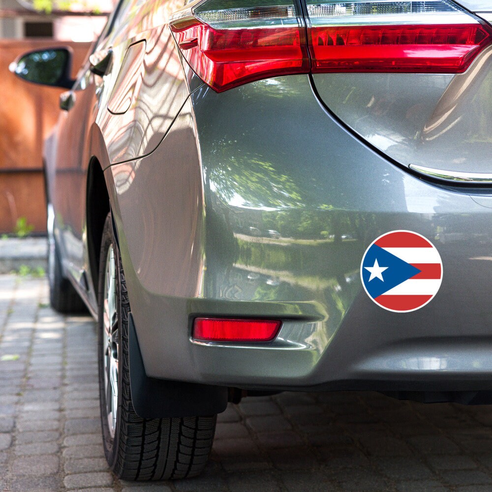 Puerto Rico Flag Sticker | Bubble-free Kiss Cut Versatile Durable Water Safe Decorative Add-on for your Cars, Laptops, Notebooks and Phones