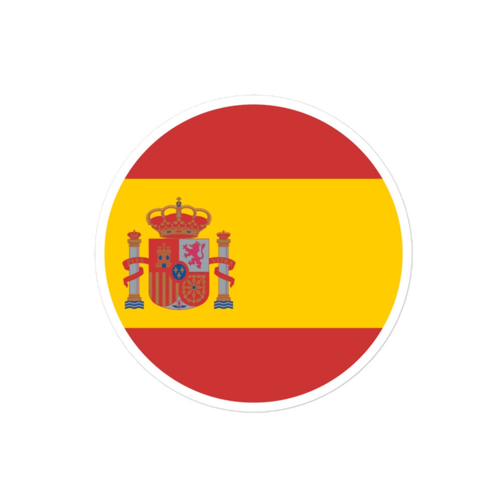 Spain Flag Sticker | Bubble-free Kiss Cut Versatile Durable Water Safe Decorative Add-on for your Cars, Laptops, Notebooks and Phones