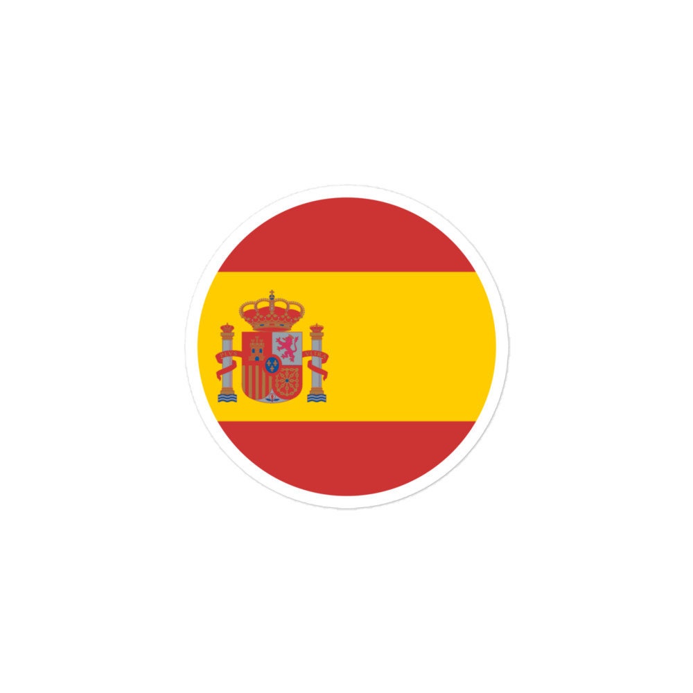 Spain Flag Sticker | Bubble-free Kiss Cut Versatile Durable Water Safe Decorative Add-on for your Cars, Laptops, Notebooks and Phones