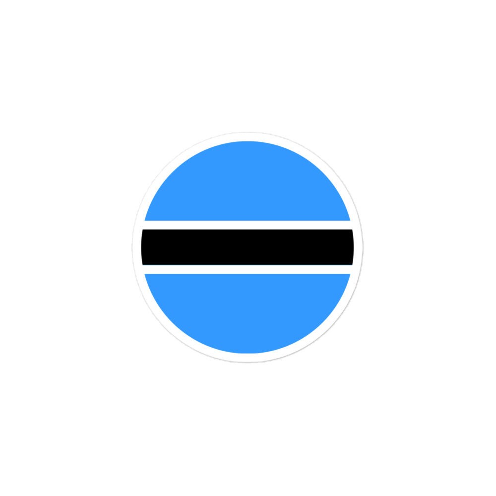 Botswana Flag Sticker | Bubble-free Kiss Cut Versatile Durable Water Safe Decorative Add-on for your Cars, Laptops, Notebooks and Phones