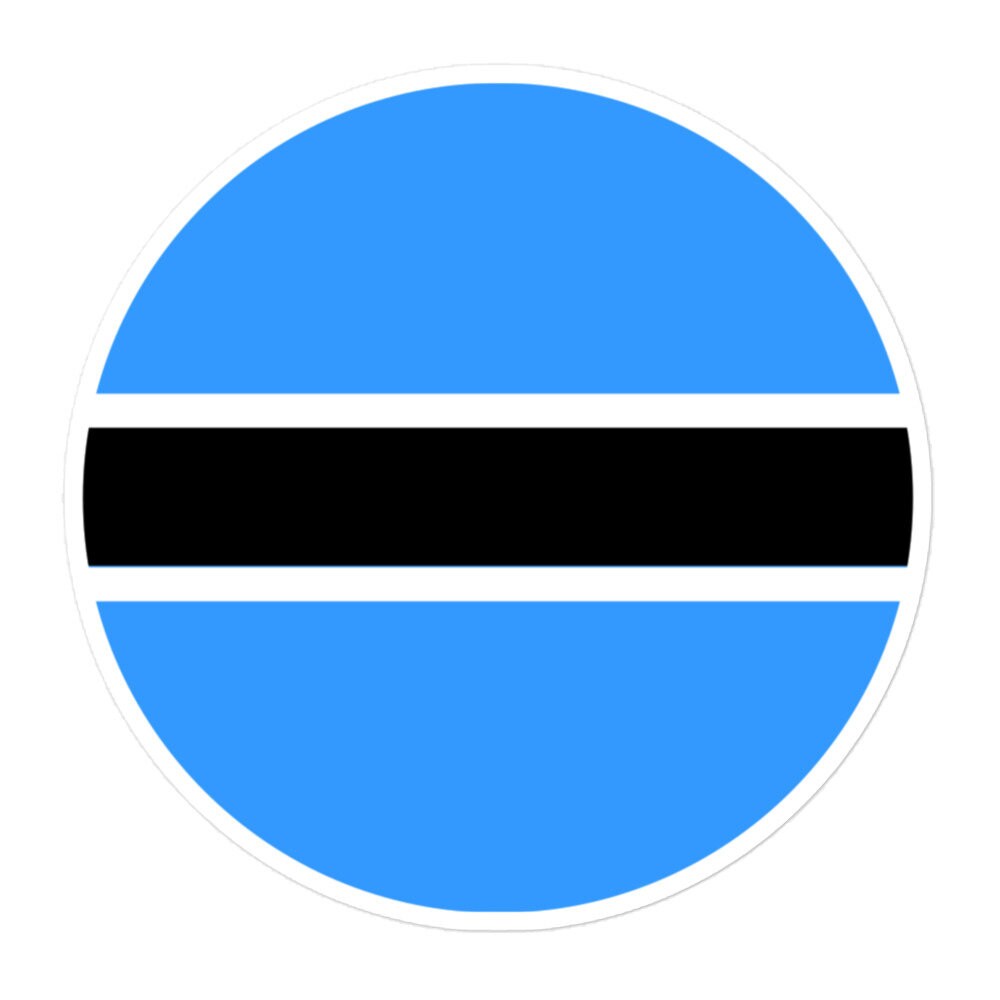 Botswana Flag Sticker | Bubble-free Kiss Cut Versatile Durable Water Safe Decorative Add-on for your Cars, Laptops, Notebooks and Phones