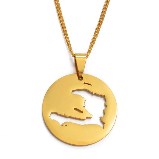 Haiti Map Necklace