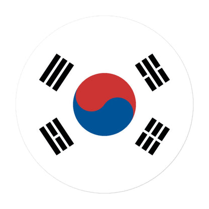 South Korea Flag Sticker | Bubble-free Kiss Cut Versatile Durable Water Safe Decorative Add-on for your Cars, Laptops, Notebooks and Phones