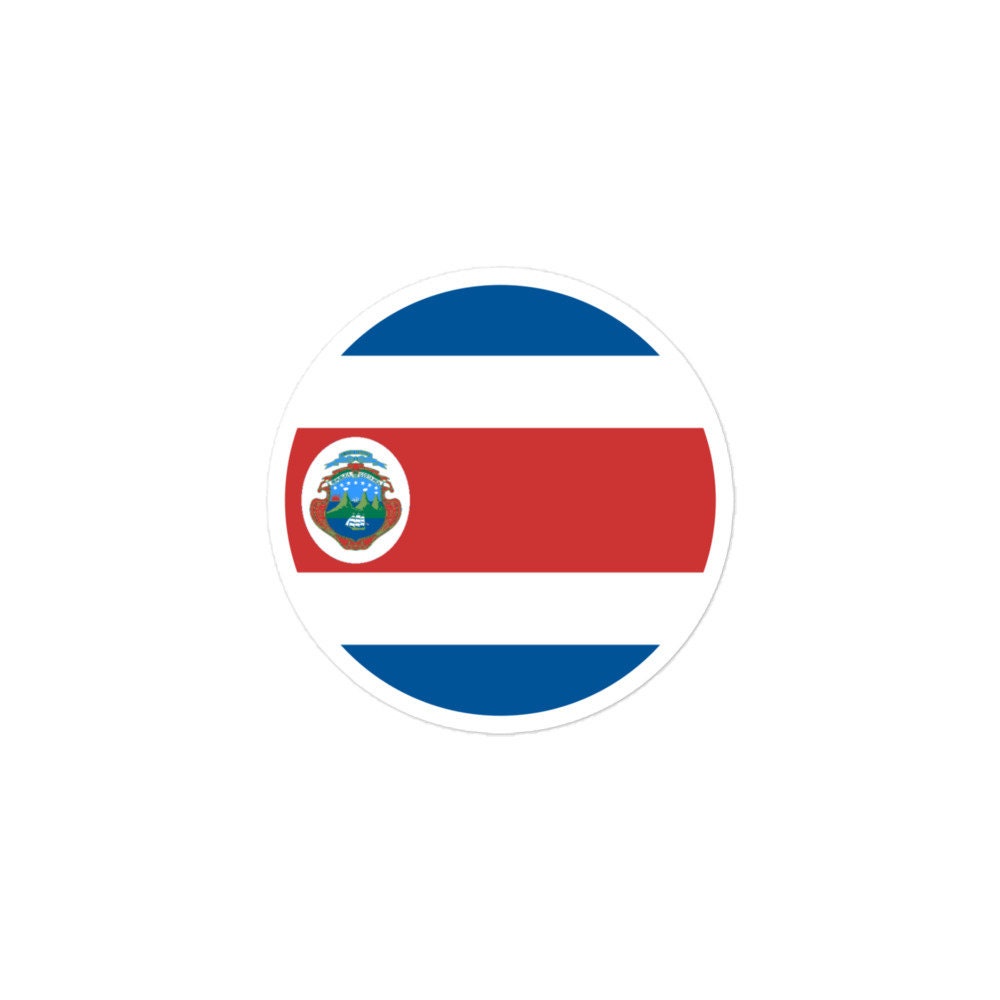 Costa Rica Flag Sticker | Bubble-free Kiss Cut Versatile Durable Water Safe Decorative Add-on for your Cars, Laptops, Notebooks and Phones