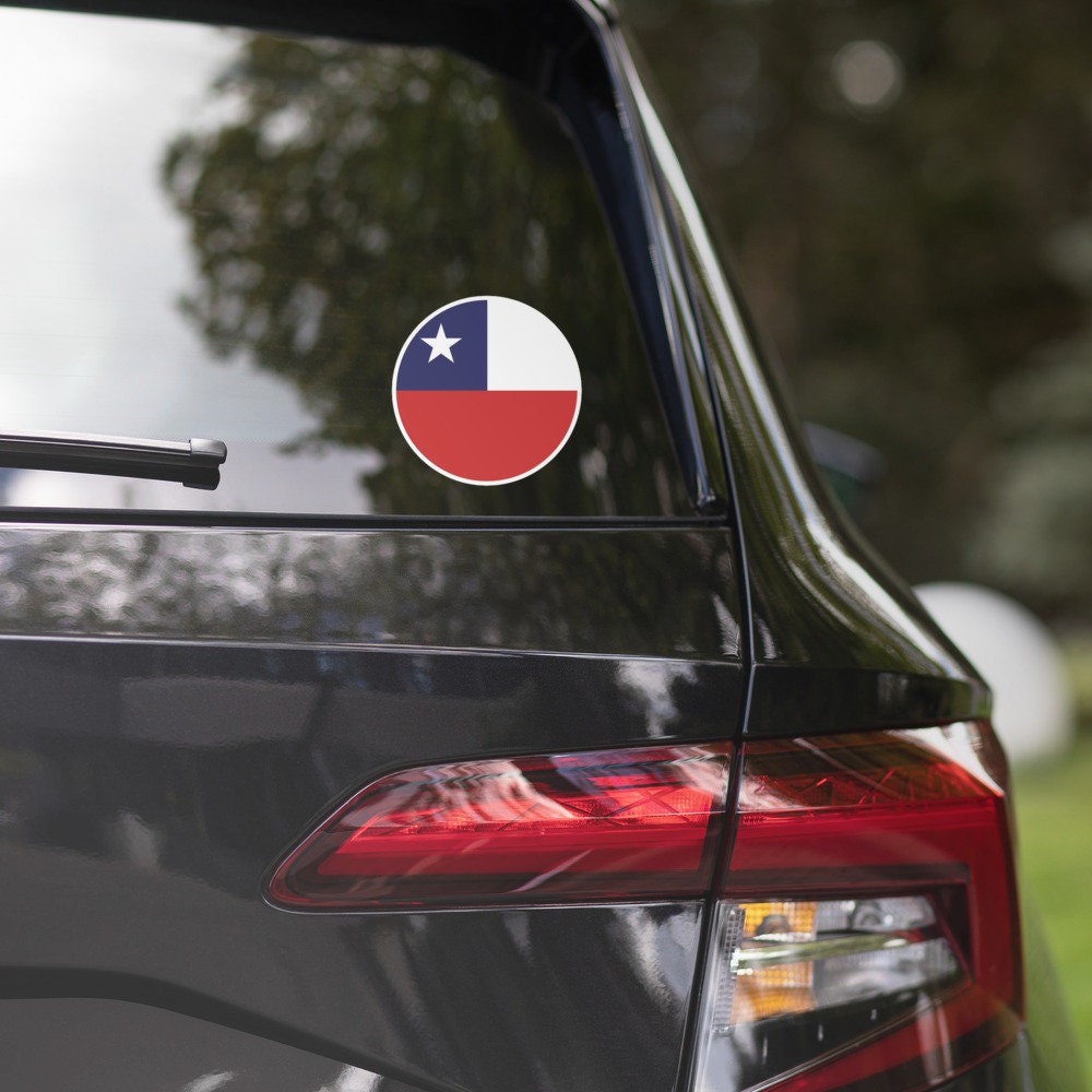 Chile Flag Sticker | Bubble-free Kiss Cut Versatile Durable Water Safe Decorative Add-on for your Cars, Laptops, Notebooks and Phones