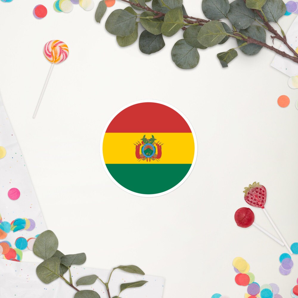 Bolivia Flag Sticker | Bubble-free Kiss Cut Versatile Durable Water Safe Decorative Add-on for your Cars, Laptops, Notebooks and Phones