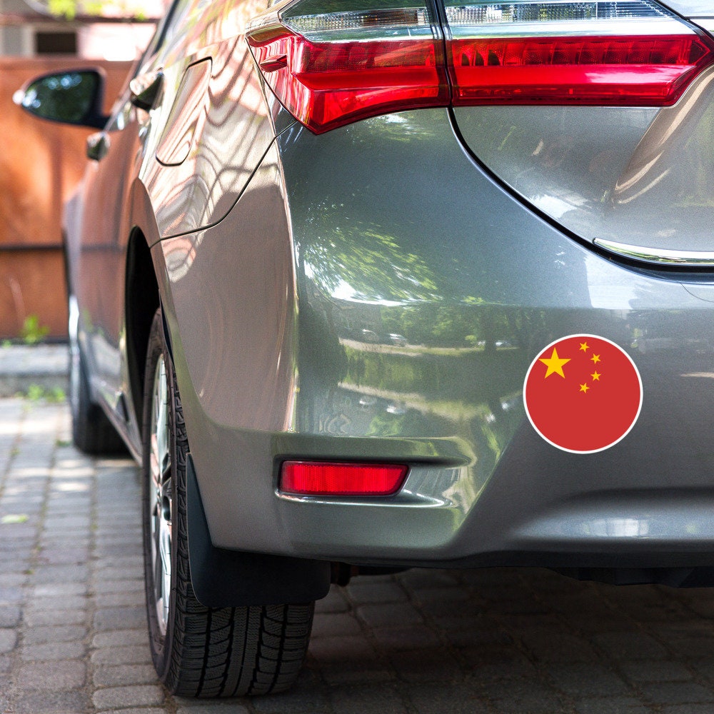 China Flag Sticker | Bubble-free Kiss Cut Versatile Durable Water Safe Decorative Add-on for your Cars, Laptops, Notebooks and Phones