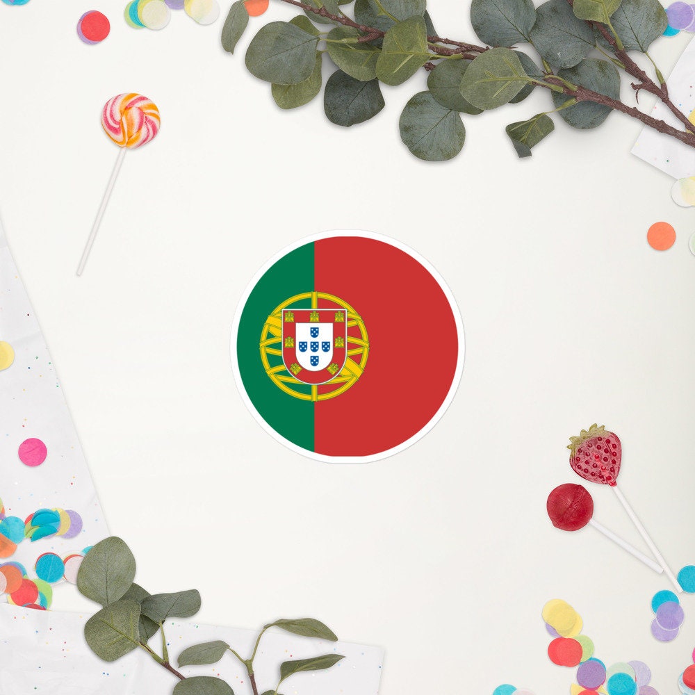 Portugal Flag Sticker | Bubble-free Kiss Cut Versatile Durable Water Safe Decorative Add-on for your Cars, Laptops, Notebooks and Phones