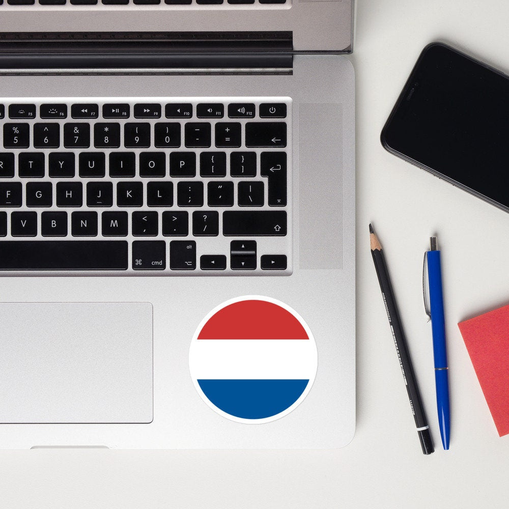 Netherlands Flag Sticker | Bubble-free Kiss Cut Versatile Durable Water Safe Decorative Add-on for your Cars, Laptops, Notebooks and Phones