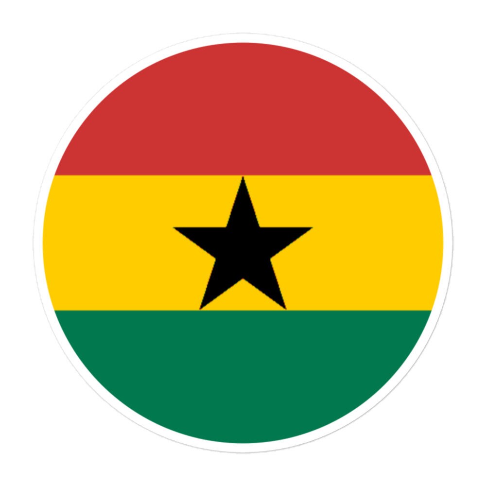 Ghana Flag Sticker | Bubble-free Kiss Cut Versatile Durable Water Safe Decorative Add-on for your Cars, Laptops, Notebooks and Phones