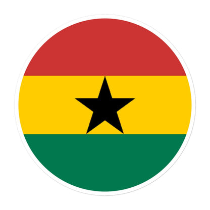 Ghana Flag Sticker | Bubble-free Kiss Cut Versatile Durable Water Safe Decorative Add-on for your Cars, Laptops, Notebooks and Phones