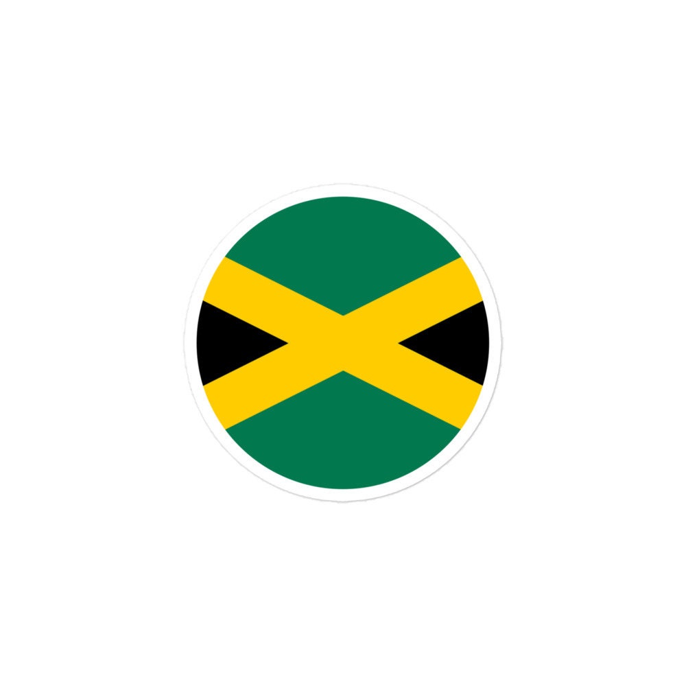 Jamaica Flag Sticker | Bubble-free Kiss Cut Versatile Durable Water Safe Decorative Add-on for your Cars, Laptops, Notebooks and Phones