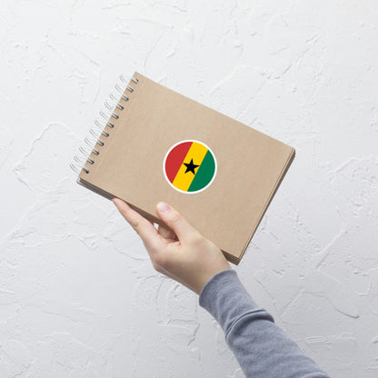 Ghana Flag Sticker | Bubble-free Kiss Cut Versatile Durable Water Safe Decorative Add-on for your Cars, Laptops, Notebooks and Phones