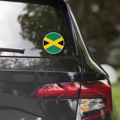 Jamaica Flag Sticker | Bubble-free Kiss Cut Versatile Durable Water Safe Decorative Add-on for your Cars, Laptops, Notebooks and Phones