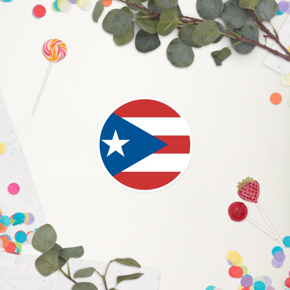 Puerto Rico Flag Sticker | Bubble-free Kiss Cut Versatile Durable Water Safe Decorative Add-on for your Cars, Laptops, Notebooks and Phones