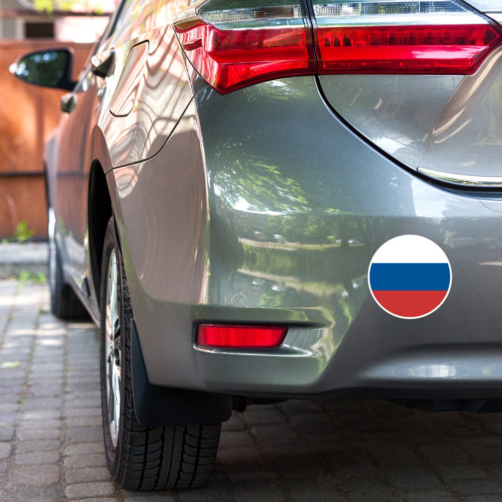 Russia Flag Sticker | Bubble-free Kiss Cut Versatile Durable Water Safe Decorative Add-on for your Cars, Laptops, Notebooks and Phones