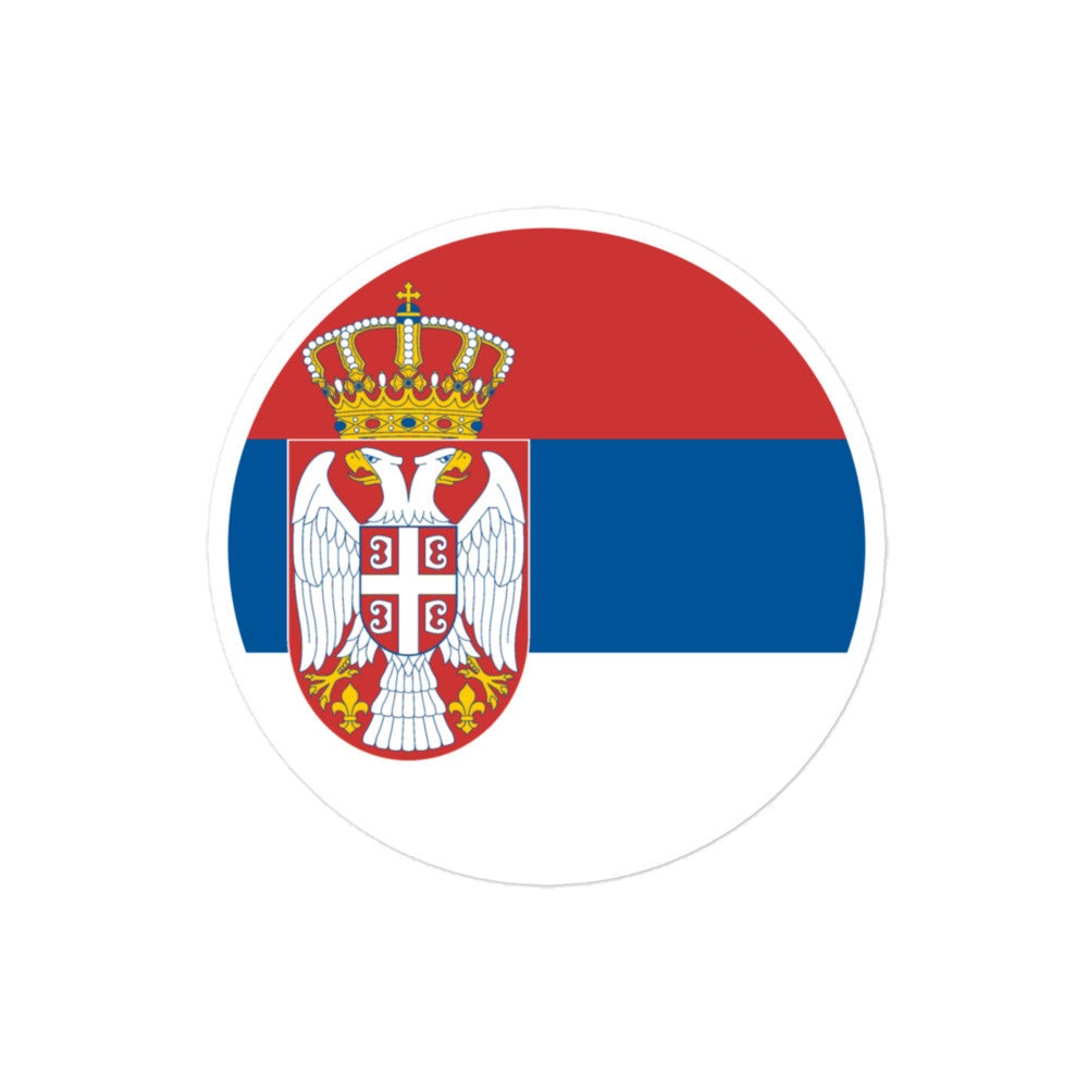 Serbia Flag Sticker | Bubble-free Kiss Cut Versatile Durable Water Safe Decorative Add-on for your Cars, Laptops, Notebooks and Phones