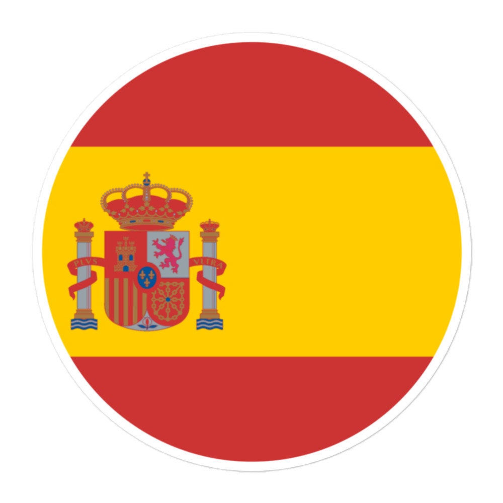 Spain Flag Sticker | Bubble-free Kiss Cut Versatile Durable Water Safe Decorative Add-on for your Cars, Laptops, Notebooks and Phones