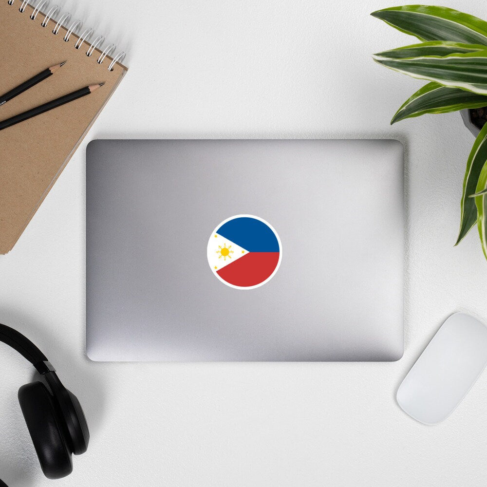 Philippines Flag Sticker | Bubble-free Kiss Cut Versatile Durable Water Safe Decorative Add-on for your Cars, Laptops, Notebooks and Phones