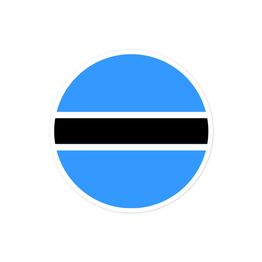 Botswana Flag Sticker | Bubble-free Kiss Cut Versatile Durable Water Safe Decorative Add-on for your Cars, Laptops, Notebooks and Phones