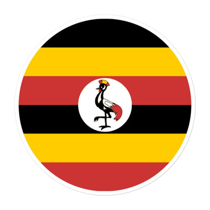 Uganda Flag Sticker | Bubble-free Kiss Cut Versatile Durable Water Safe Decorative Add-on for your Cars, Laptops, Notebooks and Phones