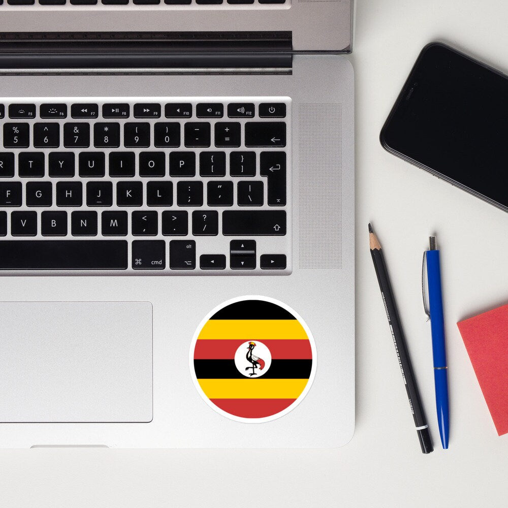 Uganda Flag Sticker | Bubble-free Kiss Cut Versatile Durable Water Safe Decorative Add-on for your Cars, Laptops, Notebooks and Phones