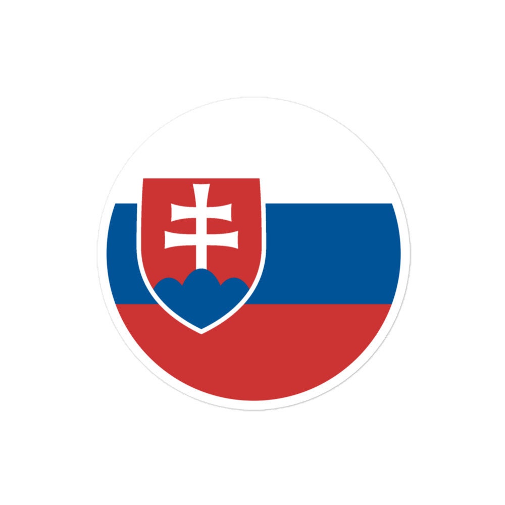 Slovakia Flag Sticker | Bubble-free Kiss Cut Versatile Durable Water Safe Decorative Add-on for your Cars, Laptops, Notebooks and Phones