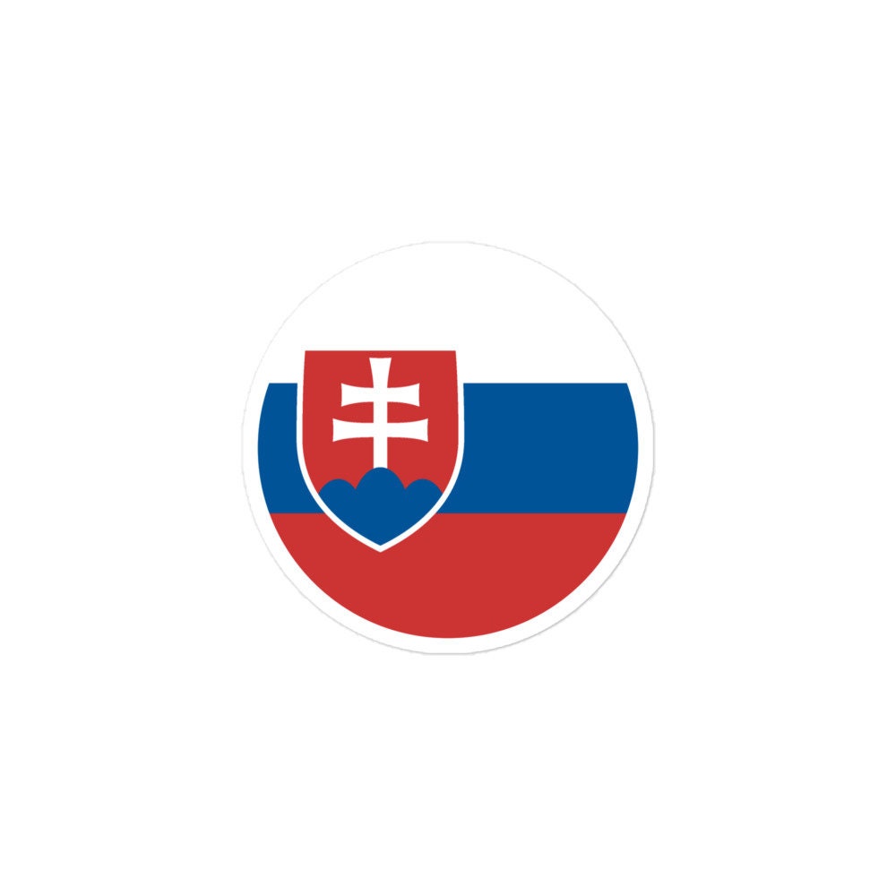 Slovakia Flag Sticker | Bubble-free Kiss Cut Versatile Durable Water Safe Decorative Add-on for your Cars, Laptops, Notebooks and Phones