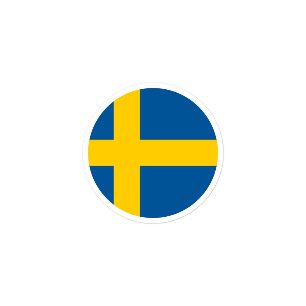 Sweden Flag Sticker | Bubble-free Kiss Cut Versatile Durable Water Safe Decorative Add-on for your Cars, Laptops, Notebooks and Phones