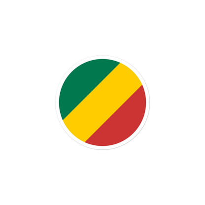 Congo Brazzaville Flag Sticker | Bubble-free Kiss Cut Versatile Durable Water Safe Decorative Add-on for your Car, Laptop Notebook and Phone