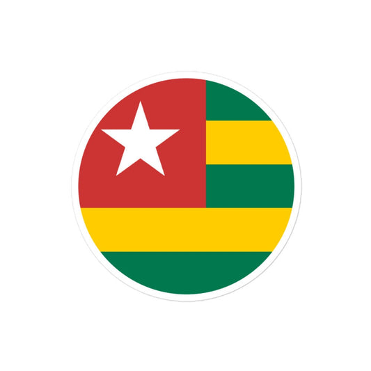 Togo Flag Sticker | Bubble-free Kiss Cut Versatile Durable Water Safe Decorative Add-on for your Cars, Laptops, Notebooks and Phones