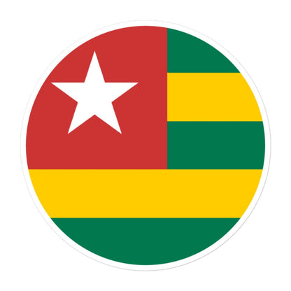 Togo Flag Sticker | Bubble-free Kiss Cut Versatile Durable Water Safe Decorative Add-on for your Cars, Laptops, Notebooks and Phones