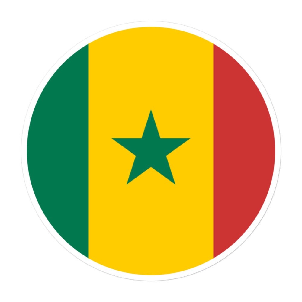 Senegal Flag Sticker | Bubble-free Kiss Cut Versatile Durable Water Safe Decorative Add-on for your Cars, Laptops, Notebooks and Phones