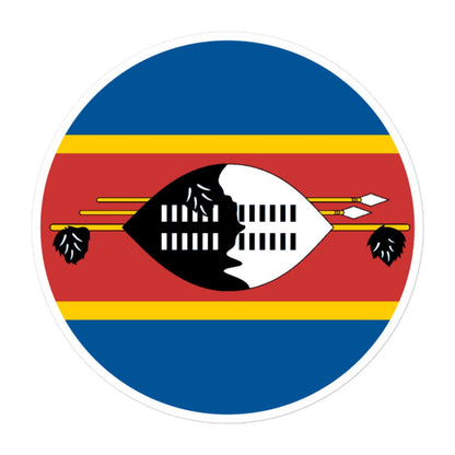 Swaziland Flag Sticker | Bubble-free Kiss Cut Versatile Durable Water Safe Decorative Add-on for your Cars, Laptops, Notebooks and Phones