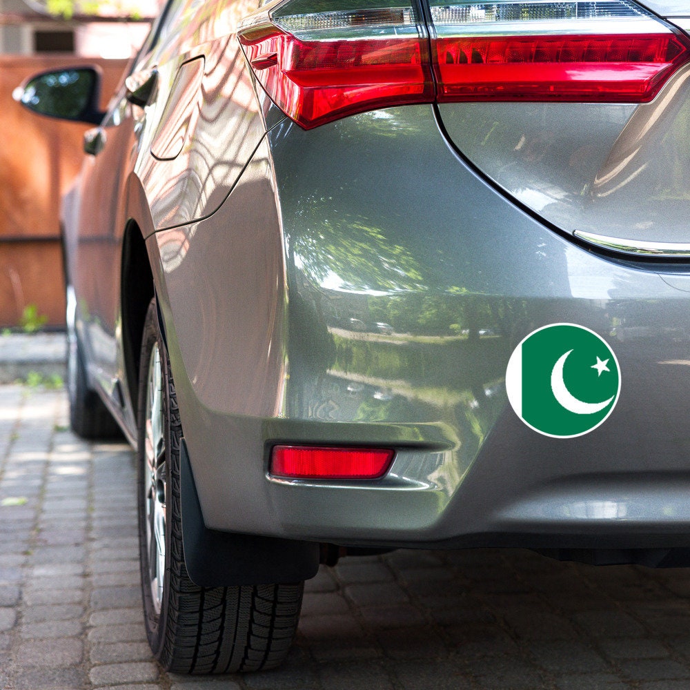 Pakistan Flag Sticker | Bubble-free Kiss Cut Versatile Durable Water Safe Decorative Add-on for your Cars, Laptops, Notebooks and Phones