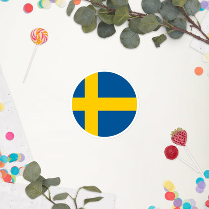 Sweden Flag Sticker | Bubble-free Kiss Cut Versatile Durable Water Safe Decorative Add-on for your Cars, Laptops, Notebooks and Phones