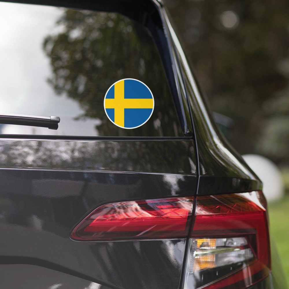 Sweden Flag Sticker | Bubble-free Kiss Cut Versatile Durable Water Safe Decorative Add-on for your Cars, Laptops, Notebooks and Phones