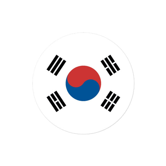 South Korea Flag Sticker | Bubble-free Kiss Cut Versatile Durable Water Safe Decorative Add-on for your Cars, Laptops, Notebooks and Phones