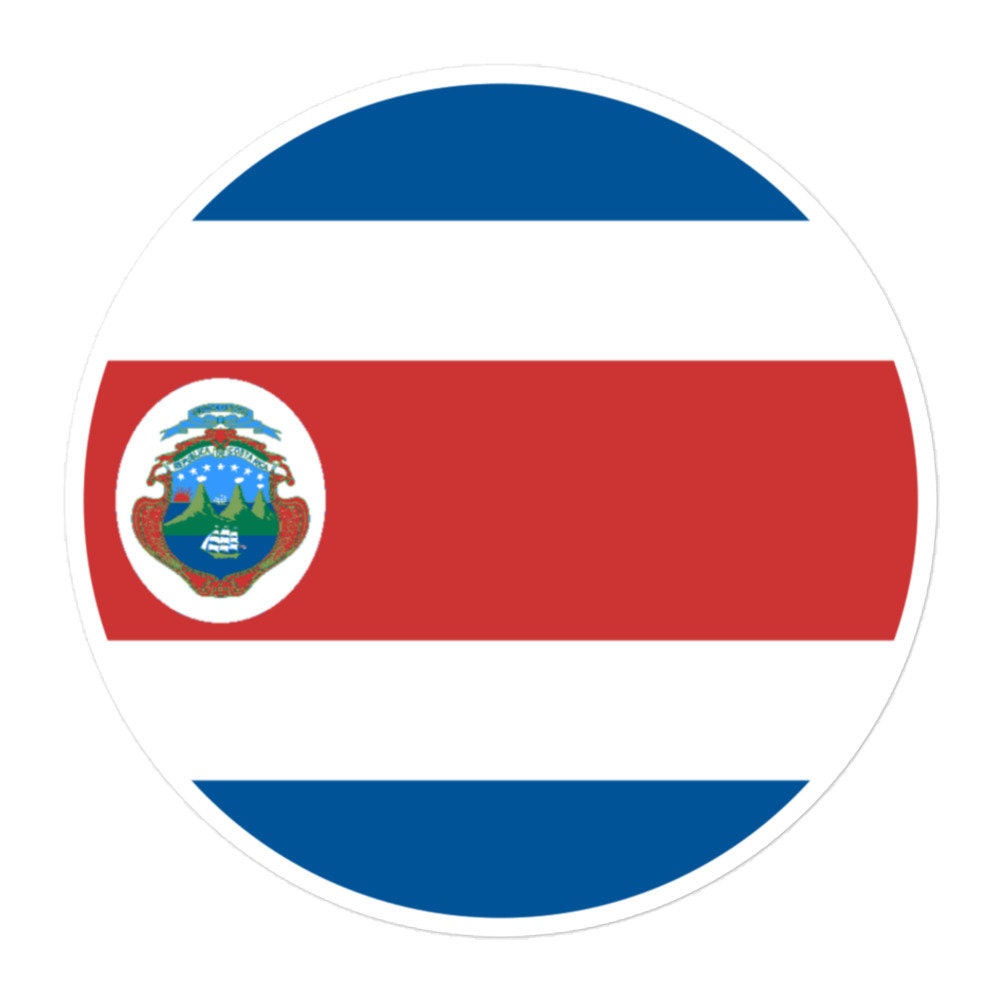 Costa Rica Flag Sticker | Bubble-free Kiss Cut Versatile Durable Water Safe Decorative Add-on for your Cars, Laptops, Notebooks and Phones