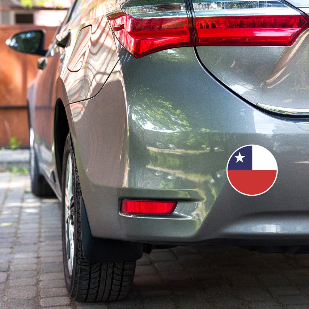 Chile Flag Sticker | Bubble-free Kiss Cut Versatile Durable Water Safe Decorative Add-on for your Cars, Laptops, Notebooks and Phones