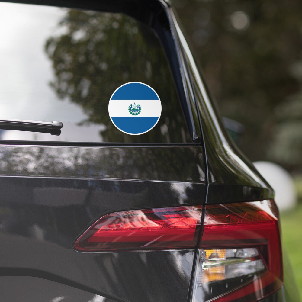 El Salvador Flag Sticker | Bubble-free Kiss Cut Versatile Durable Water Safe Decorative Add-on for your Cars, Laptops, Notebooks and Phones