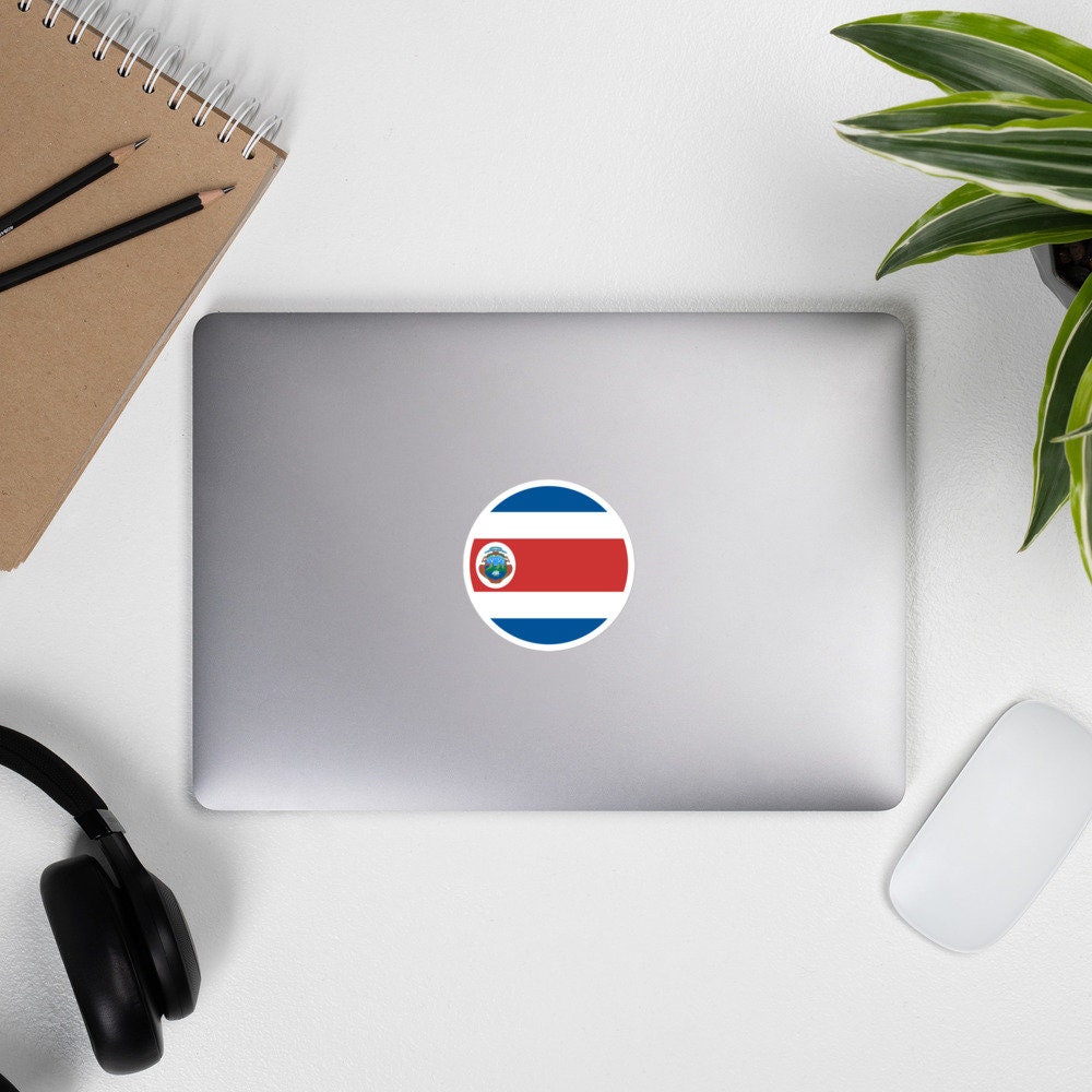 Costa Rica Flag Sticker | Bubble-free Kiss Cut Versatile Durable Water Safe Decorative Add-on for your Cars, Laptops, Notebooks and Phones